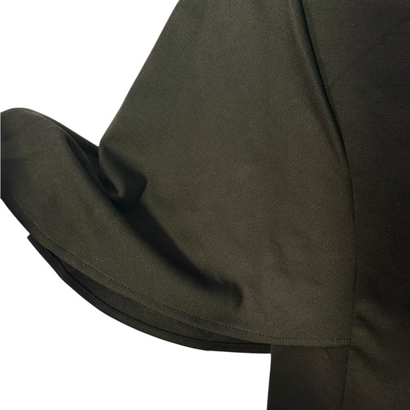 Grace Karin Black Midi Cape‎ Scoop Neck Fit Flare Sheath Midi Dress Size Medium - Picture 4 of 7